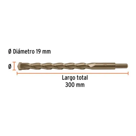  Brocas Concreto 19mm x300mm ZP3 Ctungsteno Truper 102356 16.016949 Brocas Concreto 19mm x300mm ZP3 Ctungsteno Truper 102356 Cue