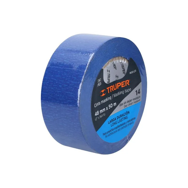 Cintas Masking Tape Azul 2" x50m para pintor Truper 12624