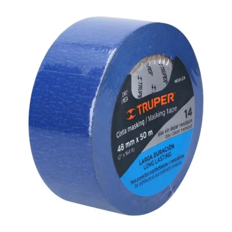  Cintas Masking Tape Azul 2" x50m para pintor Truper 12624 12.118644 Cintas Masking Tape Azul 2" x50m para pintor Truper 12624 A