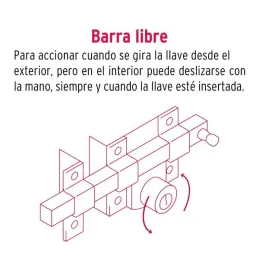Cerraduras de Barra Libre Doble Cilindro Hermex 43500 Hermex-Cerraduras de Barra Libre Doble Cilindro Hermex 43500 Doble cilindr
