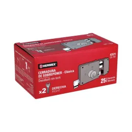 Cerraduras de Sobreponer Derecha Clasica Hermex 43574 Hermex-Cerraduras de Sobreponer Derecha Clasica Hermex 43574 Cilindro de l