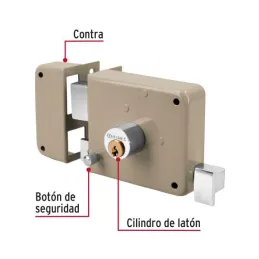 Cerraduras de Sobreponer Izquierda Clasica Hermex 43573 Hermex-Cerraduras de Sobreponer Izquierda Clasica Hermex 43573 Cilindro 