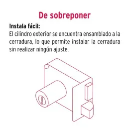 Cerraduras de Sobreponer Derecha Instala-facil Hermex 43576 Hermex-Cerraduras de Sobreponer Derecha Instala-facil Hermex 43576Ci
