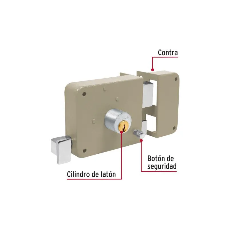 Cerraduras de Sobreponer Derecha Instala-facil Hermex 43576