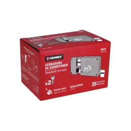 Cerraduras de Sobreponer Izquierda Instala-facil Hermex 43575 Hermex-Cerraduras de Sobreponer Izquierda Instala-facil Hermex 435