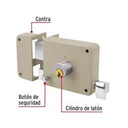 Cerraduras de Sobreponer Izquierda Instala-facil Hermex 43575 Hermex-Cerraduras de Sobreponer Izquierda Instala-facil Hermex 435