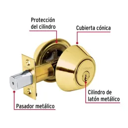 Cerrojos Dorado Brillante Llave-LlAve Hermex 23610 Hermex-Cerrojos Dorado Brillante Llave-LlAve Hermex 23610 Cerrojo con llave a