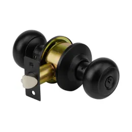 Cerraduras Pomo Oval Negro Dormitorio Hermex 47913 Hermex-Cerraduras Pomo Oval Negro Dormitorio Hermex 47913 Cerrojo con llave a