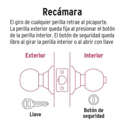 Cerraduras Pomo Oval Negro Dormitorio Hermex 47913 Hermex-Cerraduras Pomo Oval Negro Dormitorio Hermex 47913 Cerrojo con llave a