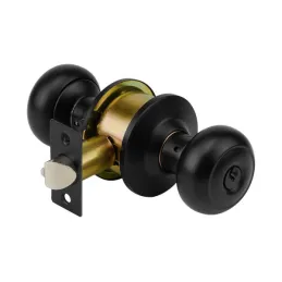 Cerraduras Pomo Oval Negro Entrada Hermex 47912 Hermex-Cerraduras Pomo Oval Negro Entrada Hermex 47912 Cerrojo con llave al exte