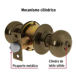Cerraduras Pomo Oval Laton Antiguo Dormitorio Hermex 43455 Hermex-Cerraduras Pomo Oval Laton Antiguo Dormitorio Hermex 43455 Cer