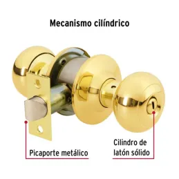 Cerraduras Pomo Oval Dorado brillante Baño Hermex 43456 Hermex-Cerraduras Pomo Oval Dorado brillante Baño Hermex 43456 Cerrojo c