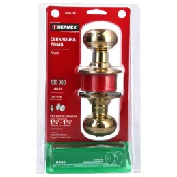 Cerraduras Pomo Oval Dorado brillante Baño Hermex 43456 Hermex-Cerraduras Pomo Oval Dorado brillante Baño Hermex 43456 Cerrojo c