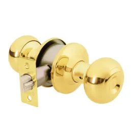 Cerraduras Pomo Oval Dorado brillante Entrada Hermex 43457 Hermex-Cerraduras Pomo Oval Dorado brillante Entrada Hermex 43457 Cer