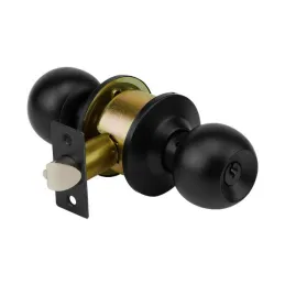 Cerraduras Pomo Negro Entrada Hermex 47909 Hermex-Cerraduras Pomo Negro Entrada Hermex 47909 Cerrojo con llave al exterior, sin 