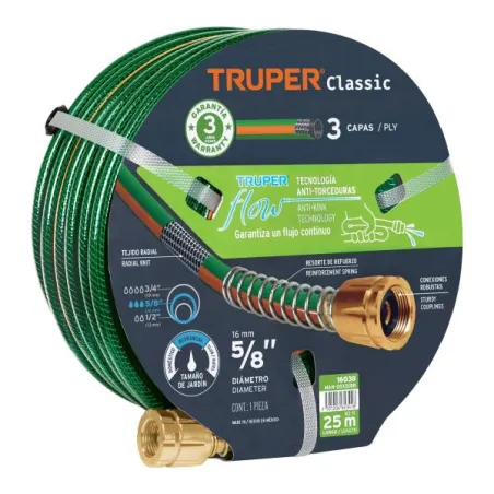  Mangueras 5/8" x25m 3capas Reforzada ConexionesMetalicas Truper 16038 67.79661 Mangueras 5/8" x25m 3capas Reforzada ConexionesM