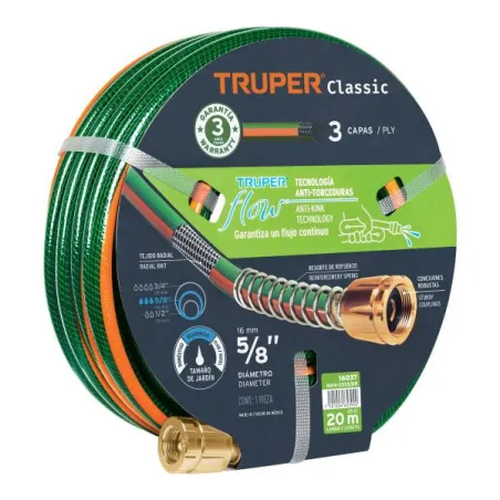  Mangueras 5/8" x20m 3capas Reforzada ConexionesMetalicas Truper 16037 56.779661 Mangueras 5/8" x20m 3capas Reforzada Conexiones