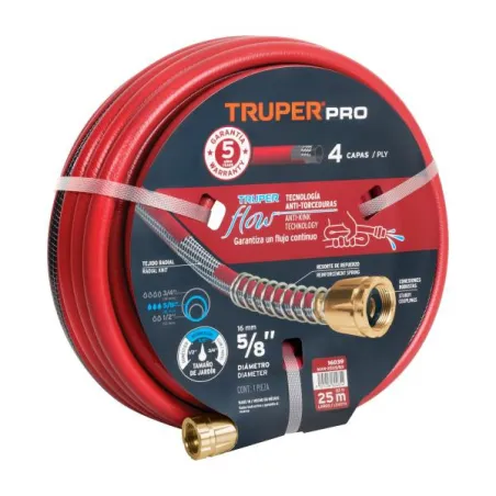  Mangueras 5/8" x25m 4capas SReforzada ConexionesMetalicas Truper 16039 71.186441 Mangueras 5/8" x25m 4capas SReforzada Conexion