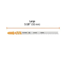  Seguetas T 5-10DPP x130mm HSS Cortes Ugeneral 5Piezas Caladoras Truper 103049 21.186441 Seguetas T 5-10DPP x130mm HSS Cortes Ug