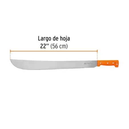 Machetes 22" cacha naranja remachada Truper 15887