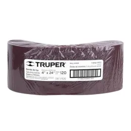 Lijas de Banda G120 4x24" x5u OAluminio Truper 15974 Truper-Lijas de Banda G120 4x24" x5u OAluminio Truper 15974 Fabricado en óx