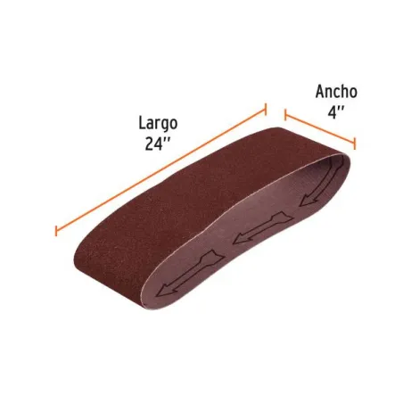 Lijas de Banda G100 4x24" x5u OAluminio Truper 15899 Truper-Lijas de Banda G100 4x24" x5u OAluminio Truper 15899 Fabricado en óx