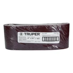 Lijas de Banda G60 4x24" x5u OAluminio Truper 15877 Truper-Lijas de Banda G60 4x24" x5u OAluminio Truper 15877 Fabricado en óxid