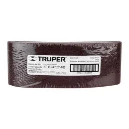 Lijas de Banda G40 4x24" x5u OAluminio Truper 15834 Truper-Lijas de Banda G40 4x24" x5u OAluminio Truper 15834Fabricado en óxido