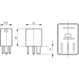 Relay 12V 20A 5P Bosch 0332207304 Bosch-Relay 12V 20A 5P Bosch 0332207304 -B1.0.332.207.304- 7