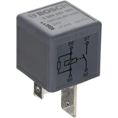 Relay Mini 24v 20A 5P Bosch 0986332080 Bosch-Relay Mini 24v 20A 5P Bosch 0986332080 -B1.0.986.332.080- 1