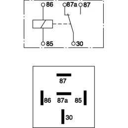Relay Mini 24v 20A 5P Bosch 0332209203 Bosch-Relay Mini 24v 20A 5P Bosch 0332209203 -B1.0.332.209.203- 5