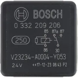 Relay Mini 24v 20A 5P Bosch 0332209206 Bosch-Relay Mini 24v 20A 5P Bosch 0332209206 -B1.0.332.209.206- 2