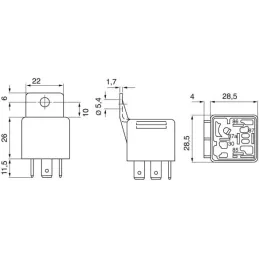 Relay Mini 12v 30A 4P Bosch 0332019110 Bosch-Relay Mini 12v 30A 4P Bosch 0332019110 -B1.0.332.019.110- 7