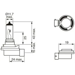 Lamparas Luz Delantera Antiniebla H8 12v 35w PGJ19-1 Bosch 1987302081 Bosch-Lamparas Luz Delantera Antiniebla H8 12v 35w PGJ19-1