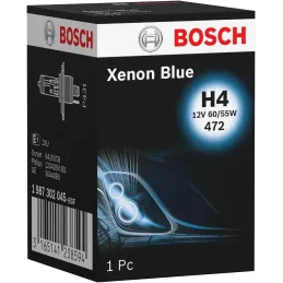 Lamparas Luz Delantera Xenon Blue H4 12v 60/55W 472 P43T Bosch 1987302045 Bosch-Lamparas Luz Delantera H4 12v 60/55W P43T Xenon 