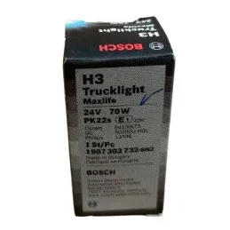 Lamparas Luz Delantera H3 24v 70w PK22S CamionLigero Bosch 1987302732 Bosch-Lamparas Luz Delantera H3 24v 70w PK22S CamionLigero