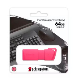 Memoria USB Kingston DataTraveler Exodia M, 64GB Neon Pink
