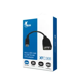 Adaptador anfitrion micro-USB macho a USB-A hembra Xtech XTC-368 Xtech-Adaptador anfitrion micro-USB macho a USB-A hembra Xtech 