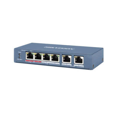 Switch Poe 4 Port Fast Ethernet Unmanaged Hikvision DS-3E0106HP-E